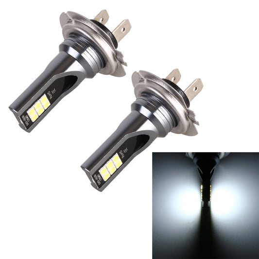 2 PCS H7 DC12V-24V / 12W / 3000K / 800LM 12LEDs SMD-3030 Car LED Fog Light (White Light) - Fog / Driving Lights by PMC Jewellery | Online Shopping South Africa | PMC Jewellery