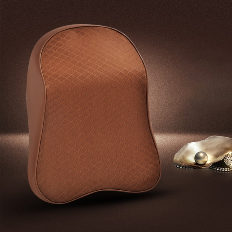 Four Seasons Breathable Memory Foam Car Neck Pillow Polyester Headrest (Coffee) - Seat Accessories by PMC Jewellery | Online Shopping South Africa | PMC Jewellery | Buy Now Pay Later Mobicred