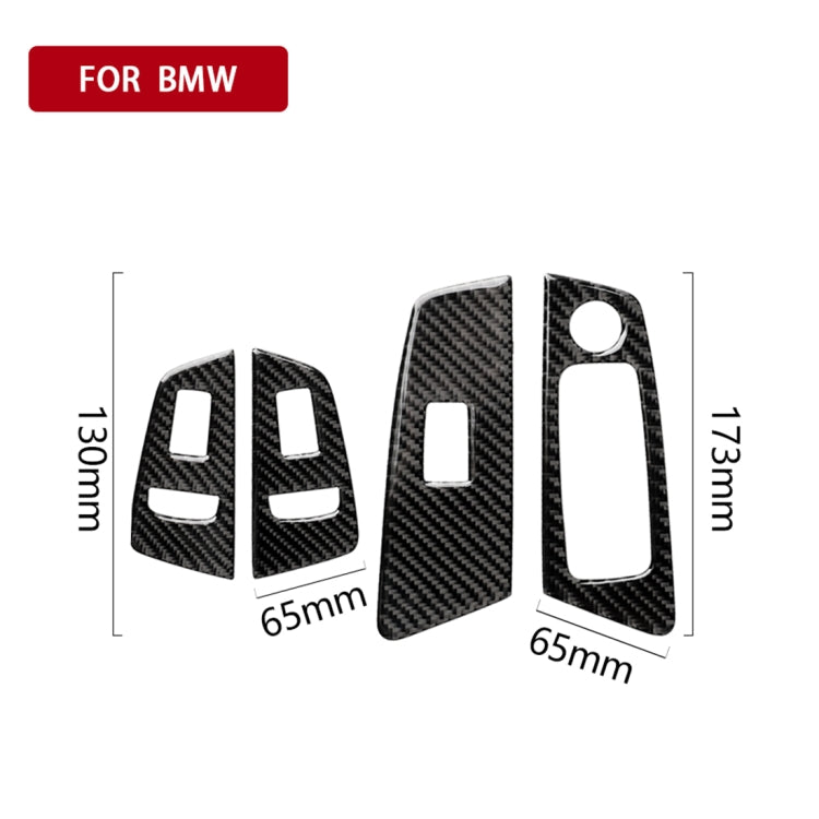 Car Carbon Fiber Door Window Lift Panel Decorative Sticker for BMW 5 Series G38 528Li / 530Li / 540Li 2018, Left Drive - Car Interior Mouldings by PMC Jewellery | Online Shopping South Africa | PMC Jewellery | Buy Now Pay Later Mobicred