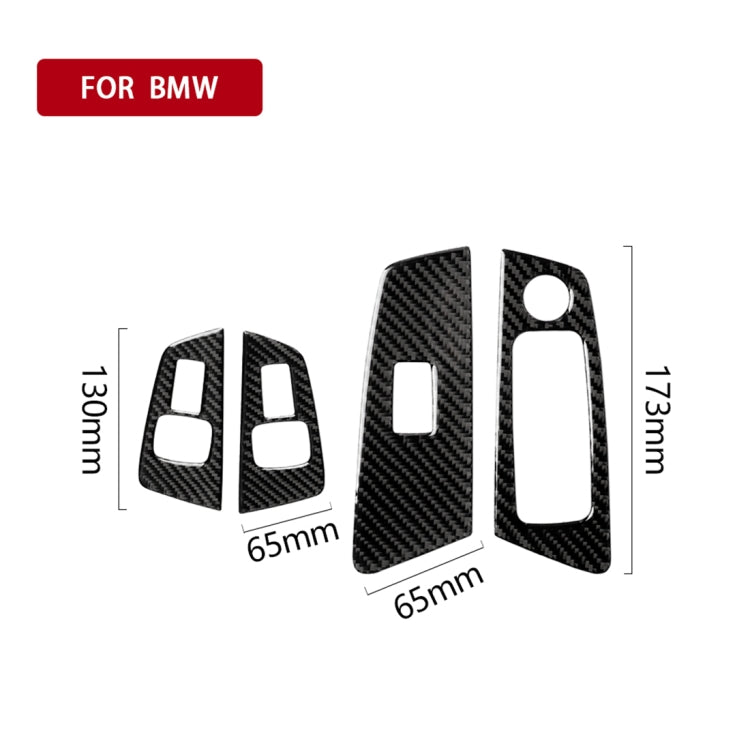 Car Carbon Fiber Door Window Lift Panel Decorative Sticker for BMW 5 Series G38 528Li / 530Li / 540Li 2018, Left Drive - Car Interior Mouldings by PMC Jewellery | Online Shopping South Africa | PMC Jewellery | Buy Now Pay Later Mobicred