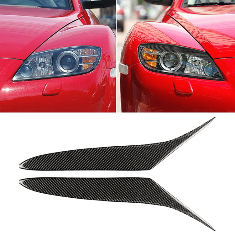 Car Carbon Fiber Light Eyebrow for Mazda RX-8 Coupe 2004-2008 - Lamp Decoration by PMC Jewellery | Online Shopping South Africa | PMC Jewellery | Buy Now Pay Later Mobicred