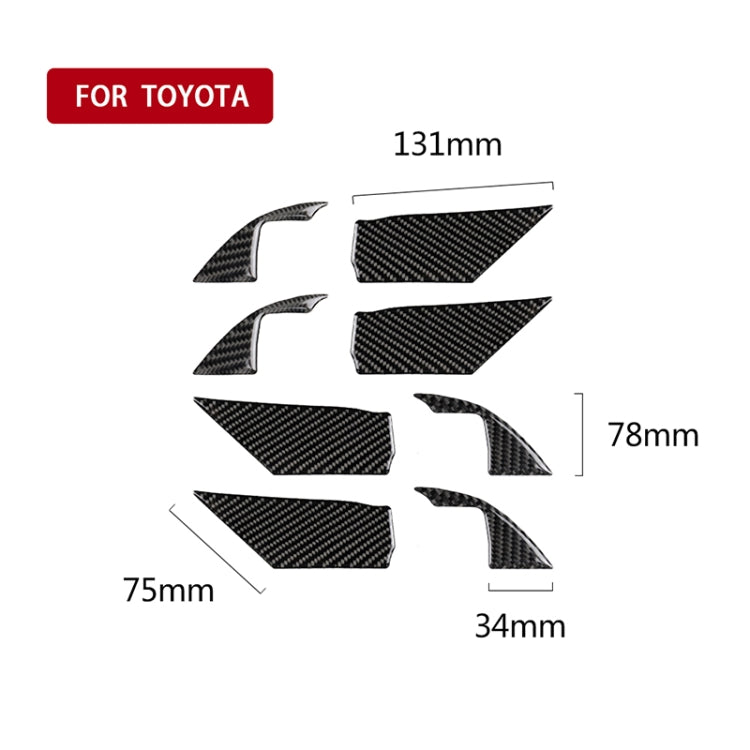 8 in 1 Car Carbon Fiber Door Inner Handle Wrist Panel Decorative Sticker for Toyota Eighth Generation Camry 2018-2019 - Car Interior Mouldings by PMC Jewellery | Online Shopping South Africa | PMC Jewellery | Buy Now Pay Later Mobicred