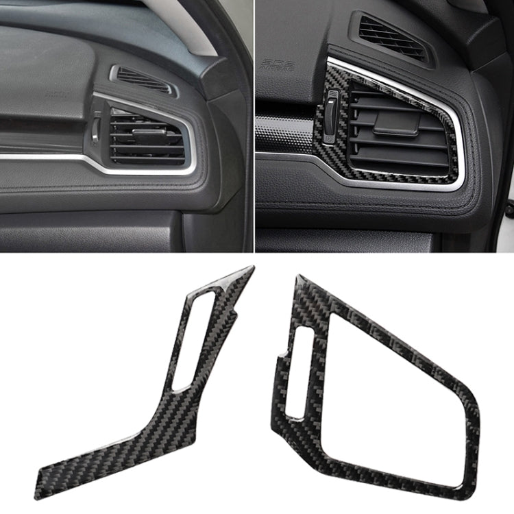 Car Carbon Fiber Right and Left Air Outlet Decorative Sticker for Honda Tenth Generation Civic 2016-2019, Left Drive - Car Interior Mouldings by PMC Jewellery | Online Shopping South Africa | PMC Jewellery | Buy Now Pay Later Mobicred