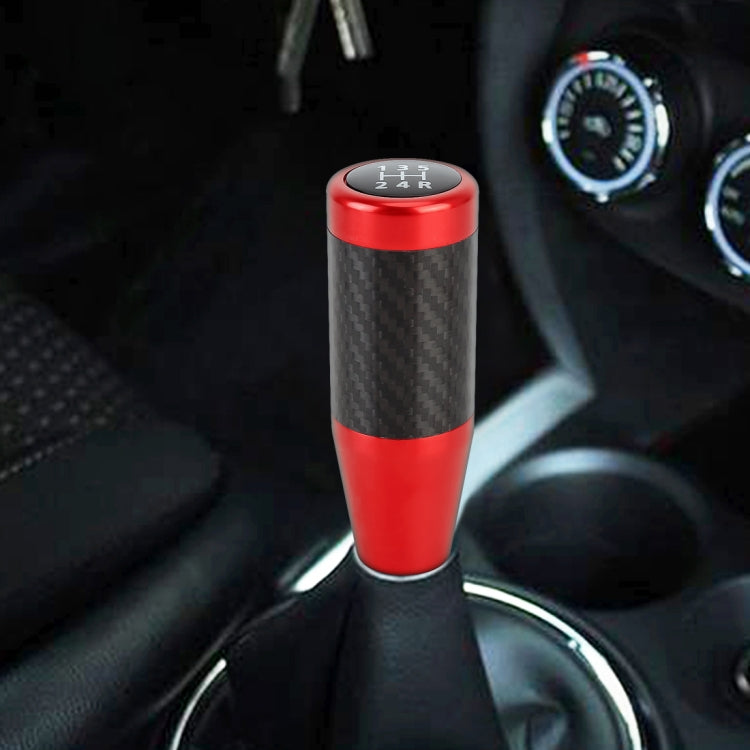 Universal Car Carbon Fiber Pattern Gear Head Gear Shift Knob (Red) - Shift Knob by PMC Jewellery | Online Shopping South Africa | PMC Jewellery | Buy Now Pay Later Mobicred