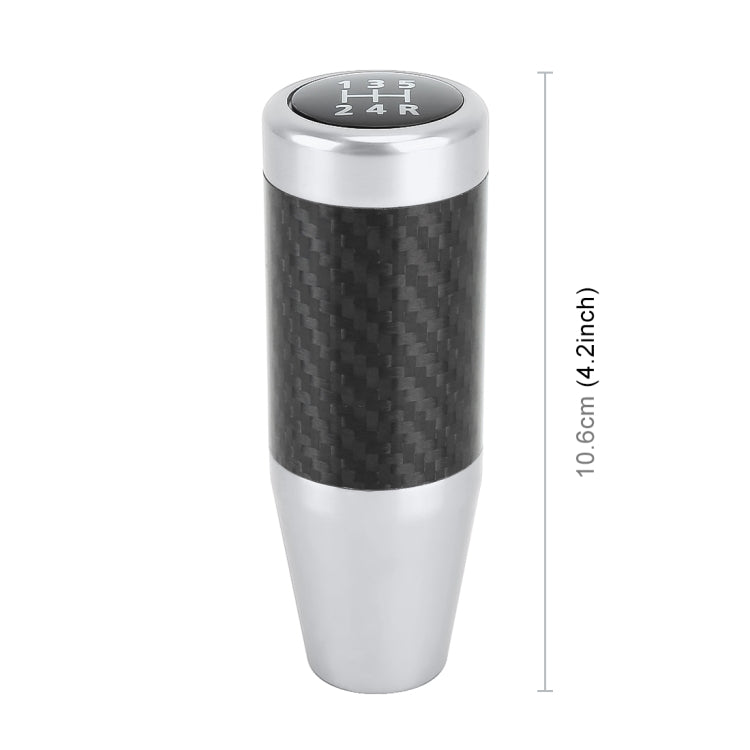 Universal Car Carbon Fiber Pattern Gear Head Gear Shift Knob (Silver) - Shift Knob by PMC Jewellery | Online Shopping South Africa | PMC Jewellery | Buy Now Pay Later Mobicred