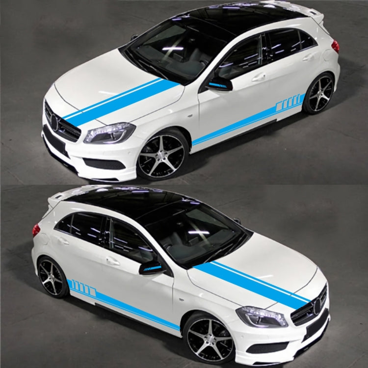 5 in 1 Car Styling Stripe Hood PVC Sticker Auto Decorative Sticker (Blue) - Decorative Sticker by PMC Jewellery | Online Shopping South Africa | PMC Jewellery | Buy Now Pay Later Mobicred