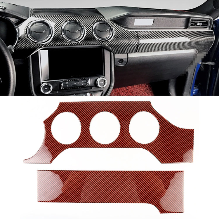 2 in 1 Car Carbon Fiber Dashboard Cover Panel Decorative Sticker for Ford Mustang - Car Interior Mouldings by PMC Jewellery | Online Shopping South Africa | PMC Jewellery | Buy Now Pay Later Mobicred