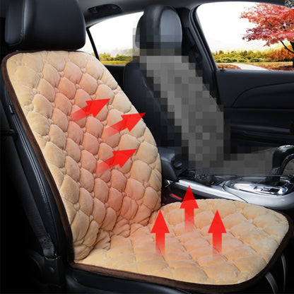 Car 12V Front Seat Heater Cushion Warmer Cover Winter Heated Warm, Single Seat (Beige) - Seat Accessories by PMC Jewellery | Online Shopping South Africa | PMC Jewellery | Buy Now Pay Later Mobicred