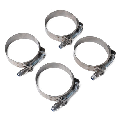 4 PCS Stainless Steel T-Bolt Hose Clamps Pipe Clip Fuel Line Clip, Size: 57-65mm - Booster Cable & Clip by PMC Jewellery | Online Shopping South Africa | PMC Jewellery