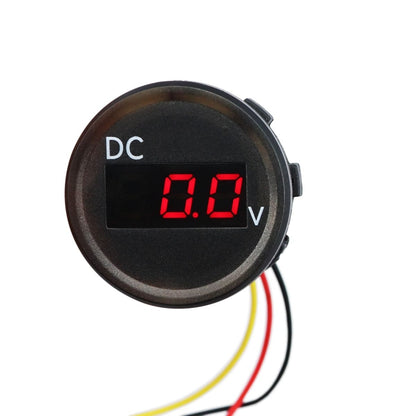 B3612 DC 0-100V IP67 Universal Car / RV / Boat Modified Digital Voltmeter with Cable, Cable Length: 18cm - Clocks & Car Meters by PMC Jewellery | Online Shopping South Africa | PMC Jewellery | Buy Now Pay Later Mobicred