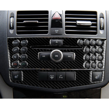 Car Carbon Fiber Center Console Panel Decorative Sticker for Mercedes-Benz W204 C Class 2007-2010 - Car Interior Mouldings by PMC Jewellery | Online Shopping South Africa | PMC Jewellery | Buy Now Pay Later Mobicred