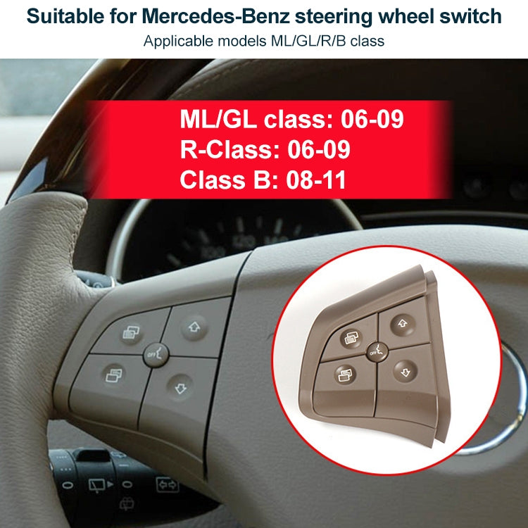 Car Right Side 5-button Steering Wheel Switch Buttons Panel 1648200110 for Mercedes-Benz W164, Left Driving (Black) - Car Switches by PMC Jewellery | Online Shopping South Africa | PMC Jewellery