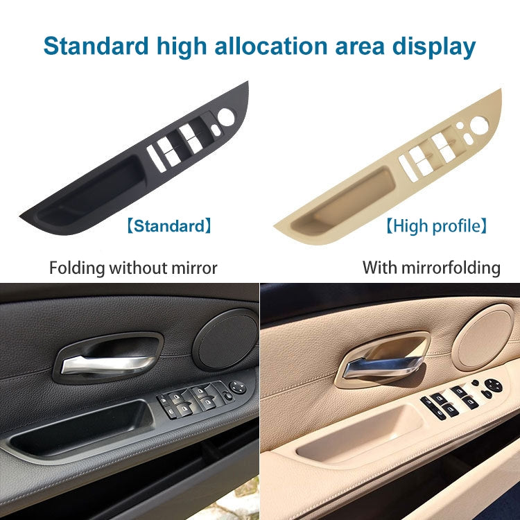 Car Left Front Door Window Lift Switch Trim Panel 51416983705 for BMW E60 2008-2010, Left Driving Standard Version (Beige) - Car Interior Mouldings by PMC Jewellery | Online Shopping South Africa | PMC Jewellery | Buy Now Pay Later Mobicred