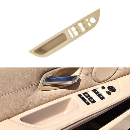 Car Left Front Door Window Lift Switch Trim Panel 51416983705 for BMW E60 2008-2010, Left Driving High Configuration Version (Beige) - Car Interior Mouldings by PMC Jewellery | Online Shopping South Africa | PMC Jewellery | Buy Now Pay Later Mobicred