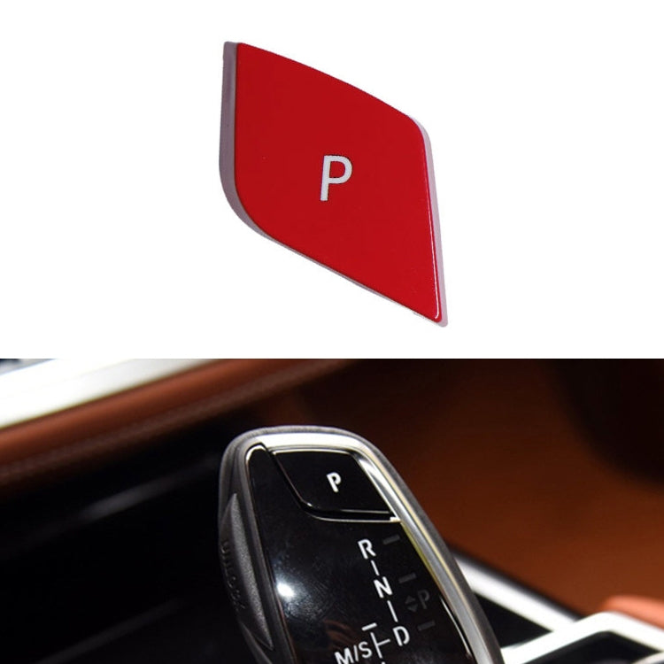 Car Gear Lever Auto Parking Button Letter P Cap for BMW G Chassis Series, Left Driving (Red) - Car Switches by PMC Jewellery | Online Shopping South Africa | PMC Jewellery | Buy Now Pay Later Mobicred