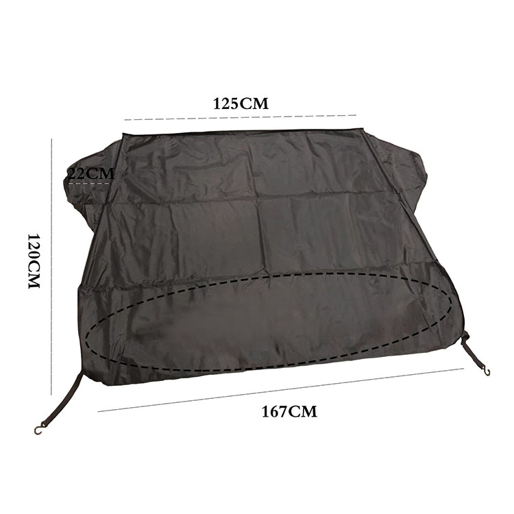 Car Folding Sunshade Front Gear Oxford Cloth Brace Snow Cover, Size: 167cm x 120cm - Window Foils & Solar Protection by PMC Jewellery | Online Shopping South Africa | PMC Jewellery | Buy Now Pay Later Mobicred