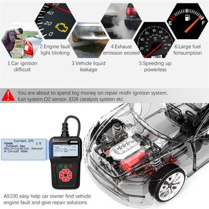 Ancel AS100 Car Fault Detector OBDII Engine Fault Light Clear - Electronic Test by PMC Jewellery | Online Shopping South Africa | PMC Jewellery | Buy Now Pay Later Mobicred