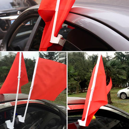 10 PCS 52cm Clip-type Car Window Plastic Flagpole, No Flag - Ornaments by PMC Jewellery | Online Shopping South Africa | PMC Jewellery