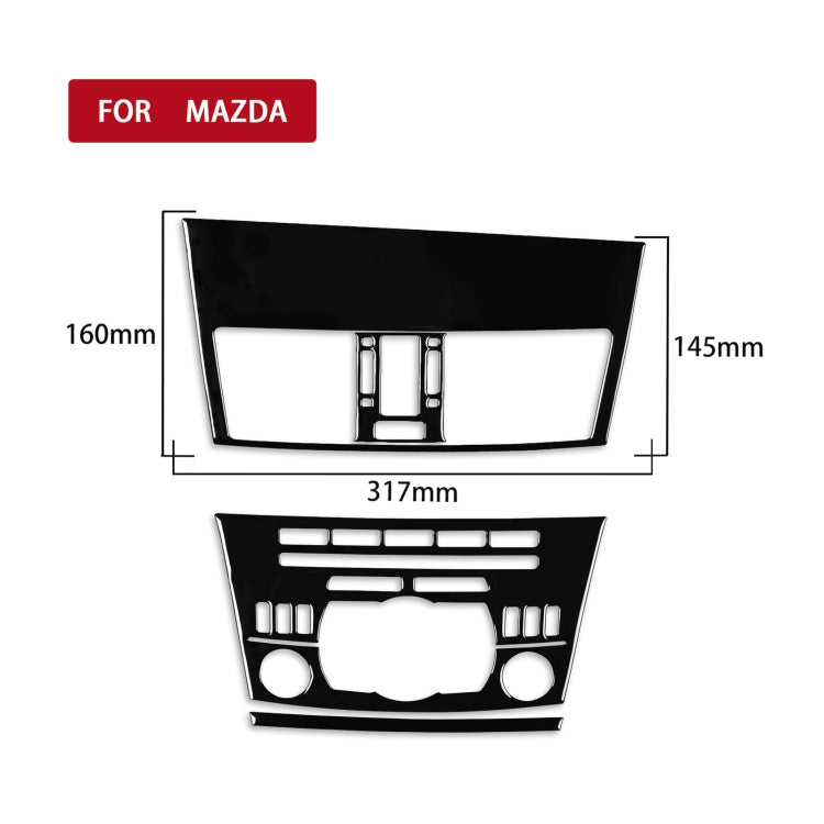 For Mazda 3 Axela 2010-2013 4 in 1 Car Central Control Radio Set A Decorative Sticker, Left Drive - Car Interior Mouldings by PMC Jewellery | Online Shopping South Africa | PMC Jewellery | Buy Now Pay Later Mobicred