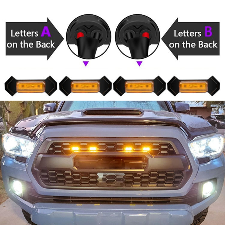 For Toyota Tacoma TRD 2016-2019 5 in 1 Car LED Front Grille Warning Lights, Daytime Running Lights & Wide Lights (Yellow Light) - Clearance Lights by PMC Jewellery | Online Shopping South Africa | PMC Jewellery | Buy Now Pay Later Mobicred