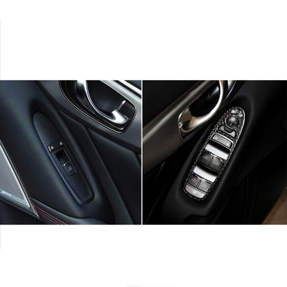 2 PCS Car Carbon Fiber Window Lift Panel Decorative Sticker for Infiniti Q60, Left Drive - Car Interior Mouldings by PMC Jewellery | Online Shopping South Africa | PMC Jewellery | Buy Now Pay Later Mobicred