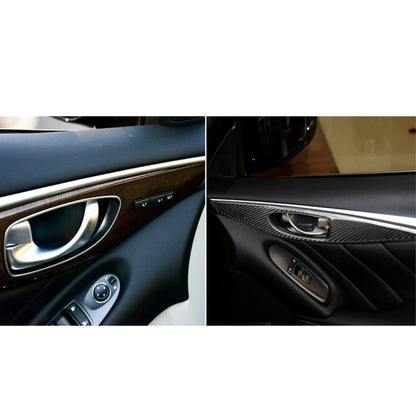 4 PCS Car Carbon Fiber Door Inner Handle Panel Decorative Sticker for Infiniti Q50 2014-2020, Left Drive - Car Interior Mouldings by PMC Jewellery | Online Shopping South Africa | PMC Jewellery | Buy Now Pay Later Mobicred