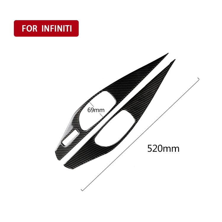 2 PCS Car Carbon Fiber Door Inner Handle Panel Decorative Sticker for Infiniti Q60, Left Drive - Car Interior Mouldings by PMC Jewellery | Online Shopping South Africa | PMC Jewellery | Buy Now Pay Later Mobicred