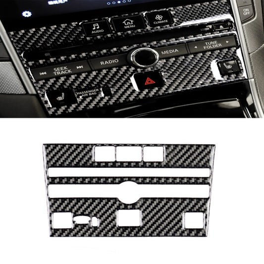 Car Carbon Fiber CD  Console Panel Decorative Sticker for Infiniti Q50 / Q60 2014-2020 - Car Interior Mouldings by PMC Jewellery | Online Shopping South Africa | PMC Jewellery | Buy Now Pay Later Mobicred