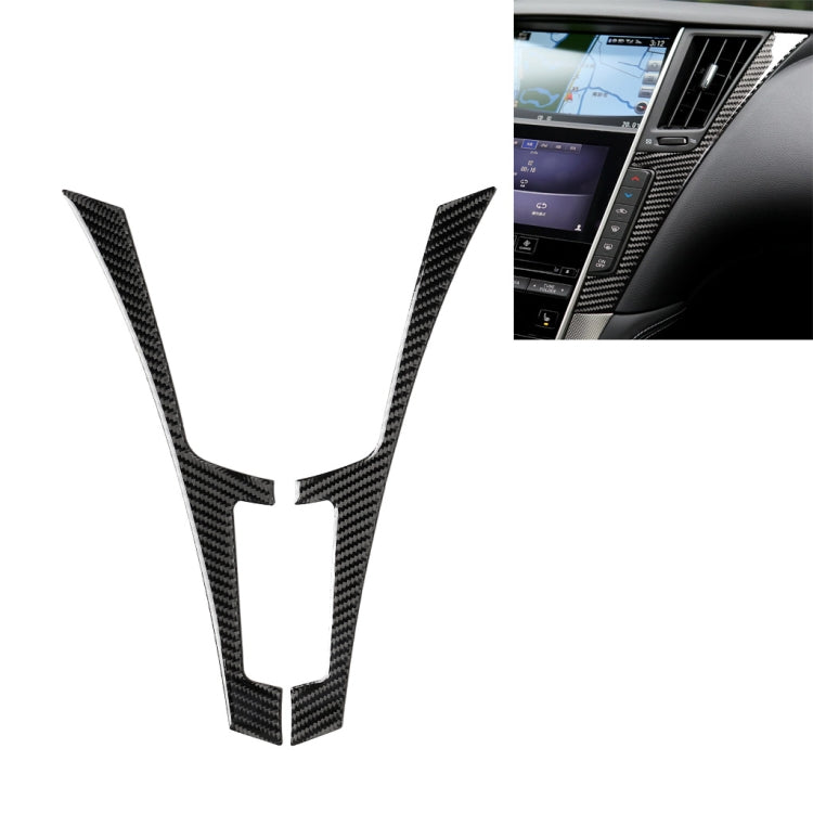 Car Carbon Fiber Central Control Side F Frame Decorative Sticker for Infiniti Q50 / Q60 2014-2020 - Car Interior Mouldings by PMC Jewellery | Online Shopping South Africa | PMC Jewellery | Buy Now Pay Later Mobicred