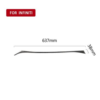 Car Carbon Fiber Right Side of the Dashboard Decorative Sticker for Infiniti Q50 / Q60 2014-2020, Left Drive - Car Interior Mouldings by PMC Jewellery | Online Shopping South Africa | PMC Jewellery | Buy Now Pay Later Mobicred