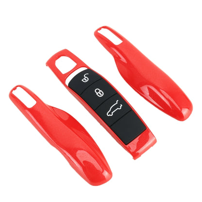 Car Plastic Key Shell Key Case for Porsche (Red) - Car Key Cases by PMC Jewellery | Online Shopping South Africa | PMC Jewellery