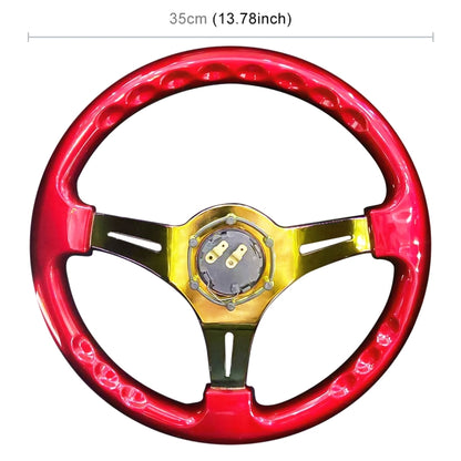 Car Colorful Modified Racing Sport Horn Button Steering Wheel, Diameter: 35cm(Red) - Steering Wheel Accessories by PMC Jewellery | Online Shopping South Africa | PMC Jewellery | Buy Now Pay Later Mobicred