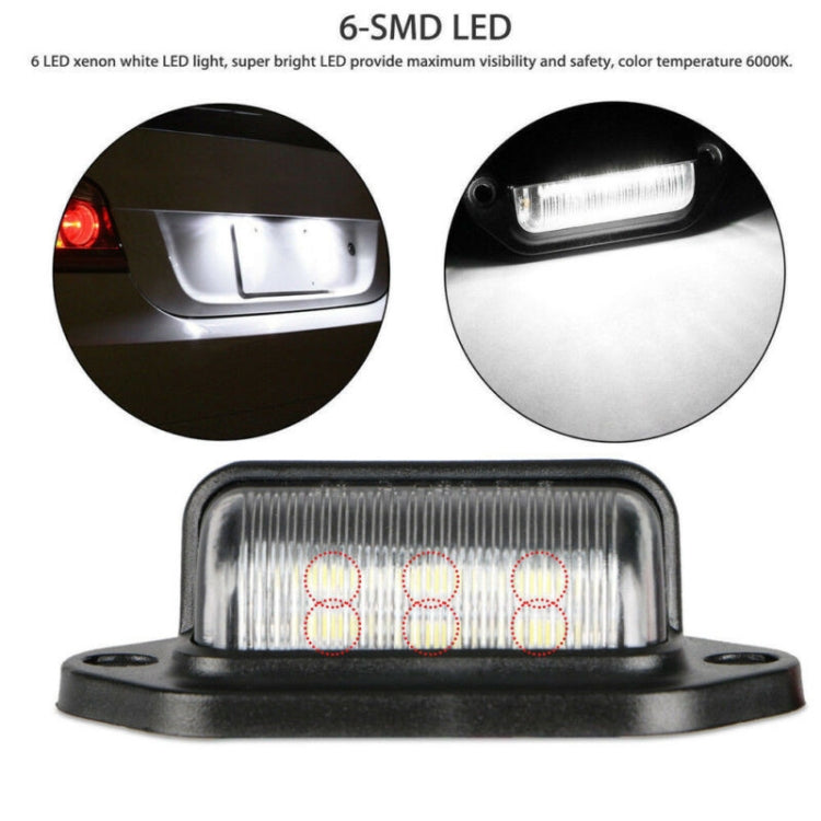 2 PCS Car Van Bus Trailer LED Taillight Side Light 12-24V 6LEDs License Plate Light - Arrow Turn Lights by PMC Jewellery | Online Shopping South Africa | PMC Jewellery | Buy Now Pay Later Mobicred