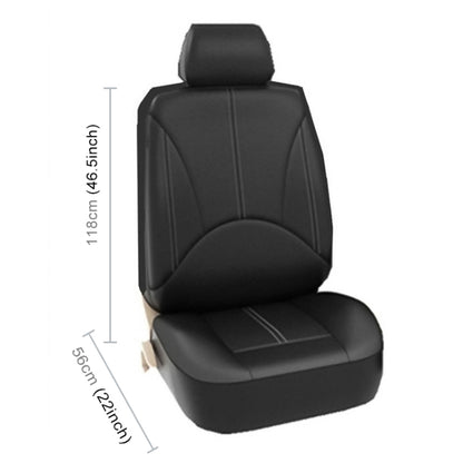 4 in 1 Universal PU Leather Four Seasons Anti-Slippery Front Seat Cover Cushion Mat Set for 2 Seat Car (Brown) - Seat Accessories by PMC Jewellery | Online Shopping South Africa | PMC Jewellery | Buy Now Pay Later Mobicred