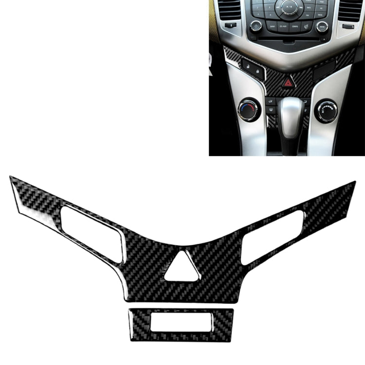 Car Carbon Fiber Air Conditioning Panel Decorative Sticker for Chevrolet Cruze 2009-2015, Left and Right Drive Universal - Car Interior Mouldings by PMC Jewellery | Online Shopping South Africa | PMC Jewellery | Buy Now Pay Later Mobicred