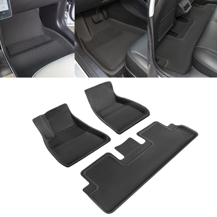 3 in 1 Car 3D Left Driving Foot Mat for Tesla Model 3 - Floor Mats by PMC Jewellery | Online Shopping South Africa | PMC Jewellery | Buy Now Pay Later Mobicred