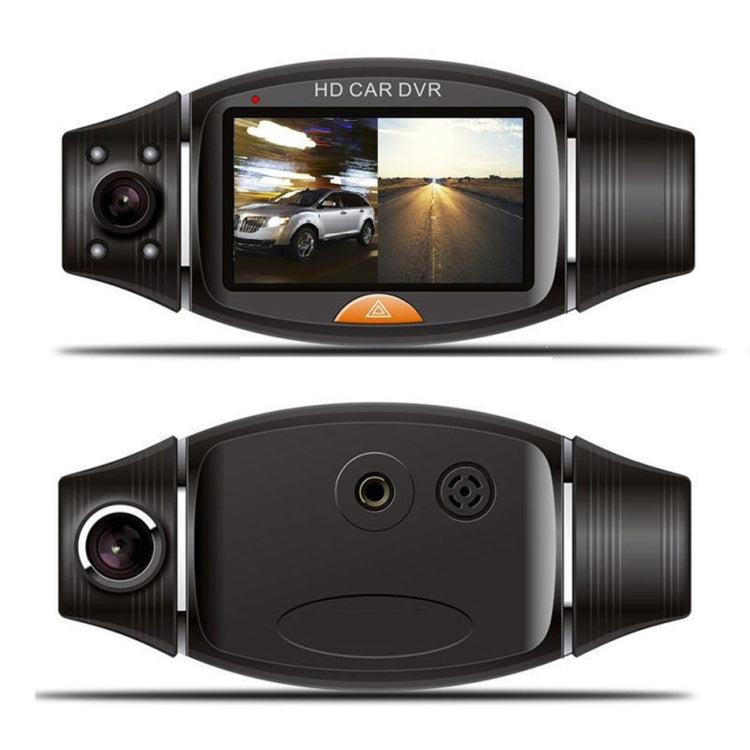 R310 2.7 inch Dual Lens Wide Angle Night Vision HD 720P Video Car DVR, Support TF Card (32GB Max) / Motion Detection / G-Sensor - Car DVRs by PMC Jewellery | Online Shopping South Africa | PMC Jewellery | Buy Now Pay Later Mobicred