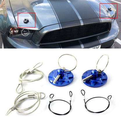 XH-6049 Car Universal Modified Racing Punch-free Aluminum Engine Hood Lock Cover(Blue) - Locks & Hasps by PMC Jewellery | Online Shopping South Africa | PMC Jewellery | Buy Now Pay Later Mobicred