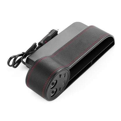 Car Multi-functional Console PU Leather Box Cigarette Lighter Charging Pocket Cup Holder Seat Gap Side Storage Box - Stowing Tidying by PMC Jewellery | Online Shopping South Africa | PMC Jewellery | Buy Now Pay Later Mobicred