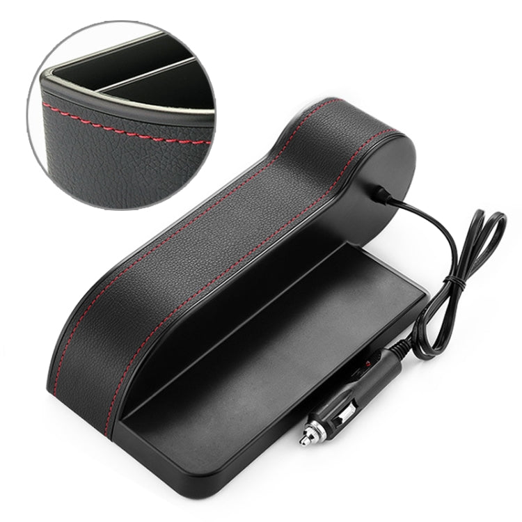 Car Multi-functional Console PU Leather Box Cigarette Lighter Charging Pocket Cup Holder Seat Gap Side Storage Box - Stowing Tidying by PMC Jewellery | Online Shopping South Africa | PMC Jewellery | Buy Now Pay Later Mobicred