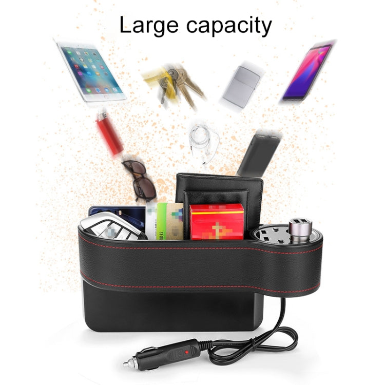 Car Multi-functional Console PU Leather Box Cigarette Lighter Charging Pocket Cup Holder Seat Gap Side Storage Box - Stowing Tidying by PMC Jewellery | Online Shopping South Africa | PMC Jewellery | Buy Now Pay Later Mobicred