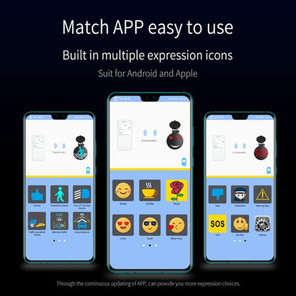 EM01 Car Bluetooth Intelligent LED Expression Sticker Emoticons APP Manual Control - Others by PMC Jewellery | Online Shopping South Africa | PMC Jewellery | Buy Now Pay Later Mobicred