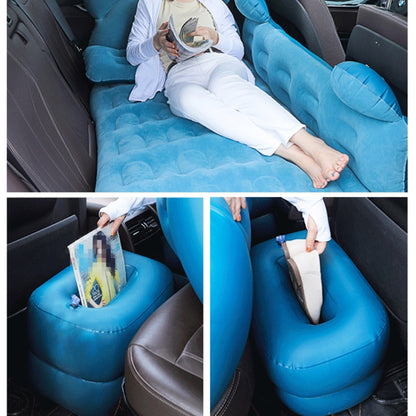 Universal Car Cartoon Travel Inflatable Mattress Air Bed Camping Back Seat Couch with Head Protector + Wide Side Baffle (Light Grey) - Seat Accessories by PMC Jewellery | Online Shopping South Africa | PMC Jewellery | Buy Now Pay Later Mobicred