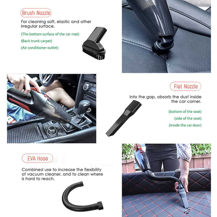 Car Wired Portable 120W Handheld Powerful Vacuum Cleaner Cable Length: 5m, without LED Light (Black) - Vacuum Cleaner by PMC Jewellery | Online Shopping South Africa | PMC Jewellery | Buy Now Pay Later Mobicred