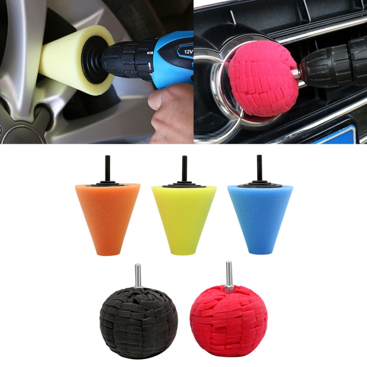 5 in 1 3 inch Car Polishing Disc Set Wheel Rim Polishing Waxing Sponge - Polishing Machine & Accessories by PMC Jewellery | Online Shopping South Africa | PMC Jewellery | Buy Now Pay Later Mobicred