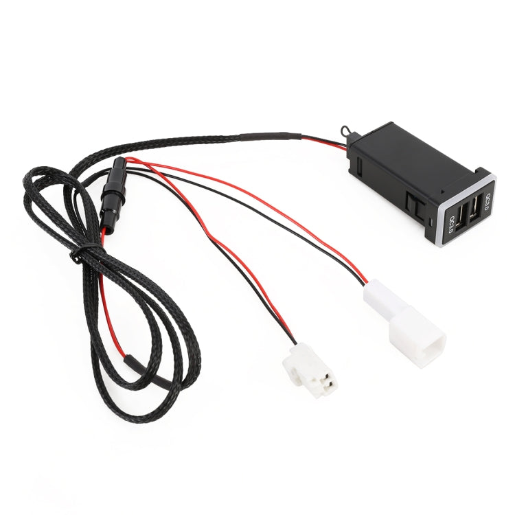 Car QC3.0 Fast Charge USB Interface Modification Charger for Toyota, Cigarette Lighter to Take Power(Red Light) - DIY Modified Charger by PMC Jewellery | Online Shopping South Africa | PMC Jewellery | Buy Now Pay Later Mobicred