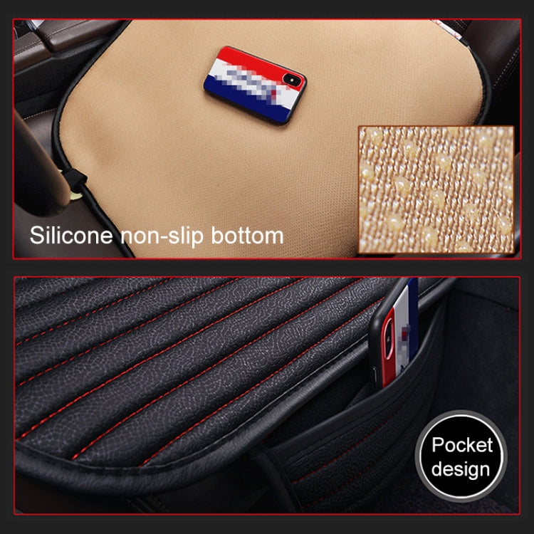 3 in 1 Car Seat Cushion Free Binding Half Inclusive Seat Mat Set (Black) - Seat Accessories by PMC Jewellery | Online Shopping South Africa | PMC Jewellery | Buy Now Pay Later Mobicred