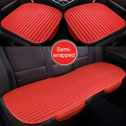 3 in 1 Car Seat Cushion Free Binding Half Inclusive Seat Mat Set (Red) - Seat Accessories by PMC Jewellery | Online Shopping South Africa | PMC Jewellery | Buy Now Pay Later Mobicred