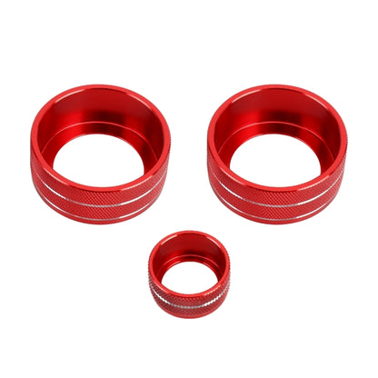 3 PCS Car Metal Air Conditioner Knob Case for Honda AVANCIER / URV (Red) - Decoration Rings by PMC Jewellery | Online Shopping South Africa | PMC Jewellery | Buy Now Pay Later Mobicred