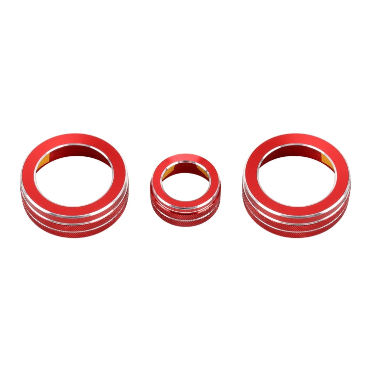 3 PCS Car Metal Air Conditioner Knob Case for Honda CR-V 2017(Red) - Decoration Rings by PMC Jewellery | Online Shopping South Africa | PMC Jewellery | Buy Now Pay Later Mobicred